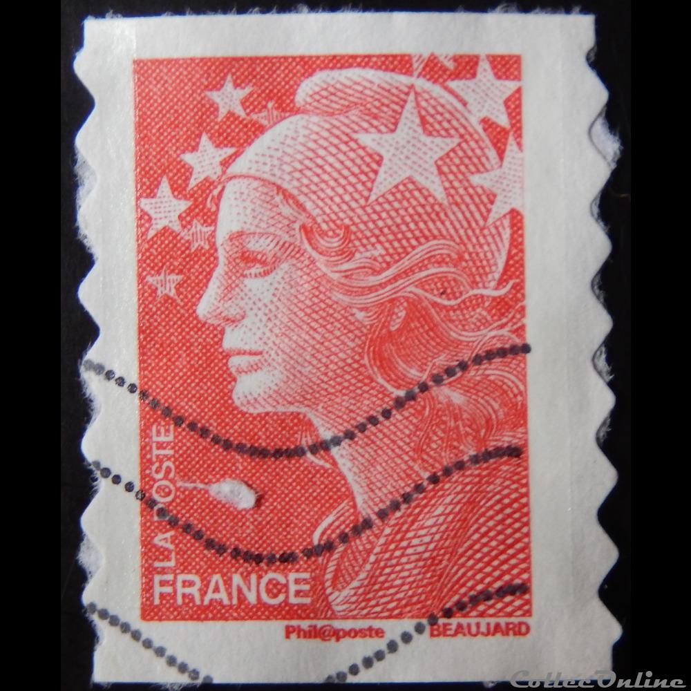 timbre france aa00175 marianne de beaujard sans valeur de 2008