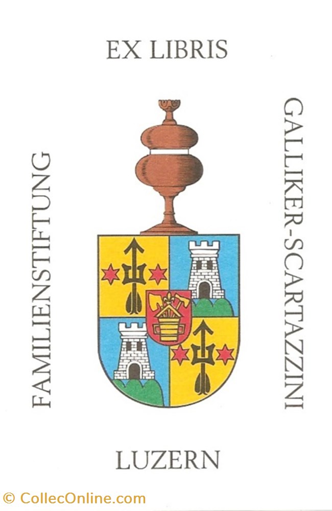 GALLIKER-SCARTAZZINI vieux papiers ex libris galliker scartazzini