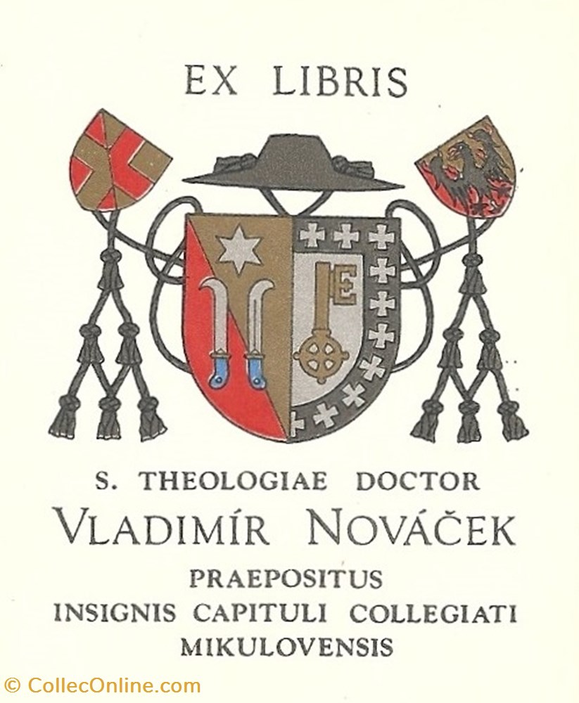 NOVÁCEK vieux papier ex libri novacek