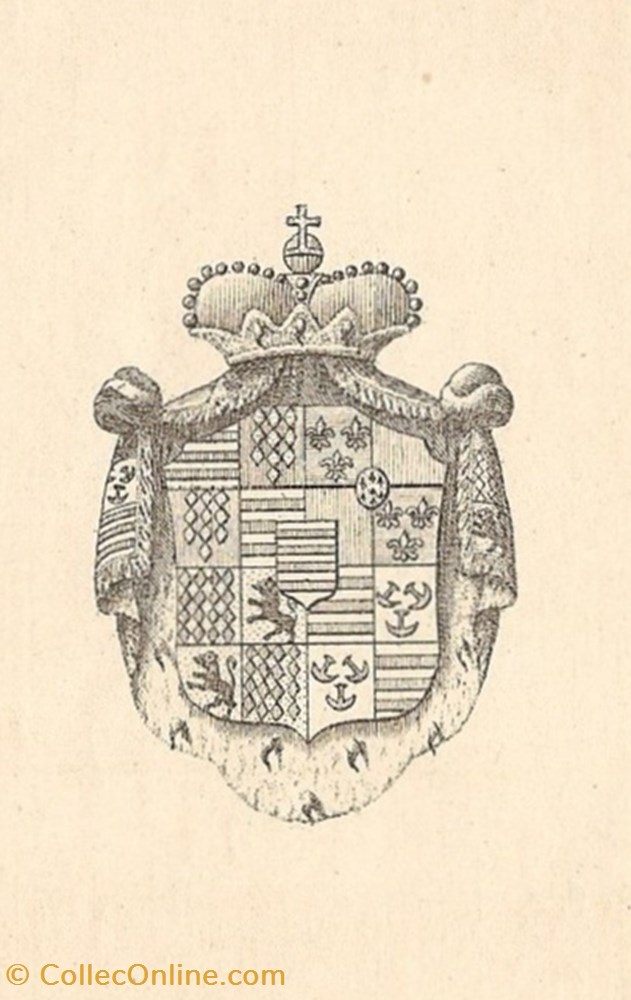 Sans légende (CROÿ-SOLRE-DüLMEN) vieux papier ex libri sans legende croy solre dulmen