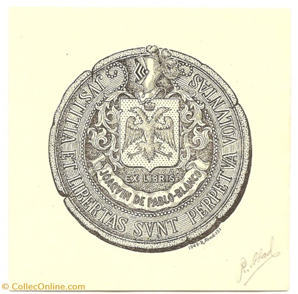 PABLO-BLANCO vieux papiers ex libris pablo blanco