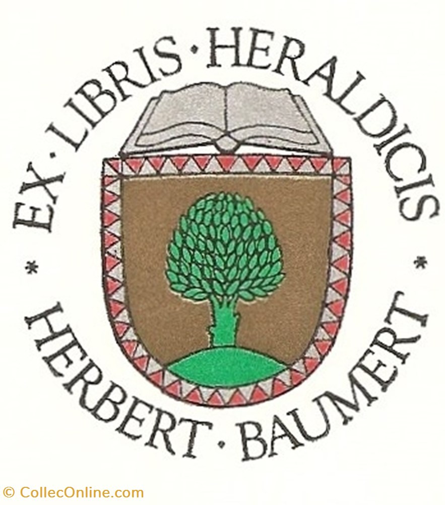 BAUMERT vieux papier ex libri baumert