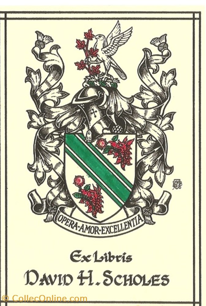 SCHOLES vieux papiers ex libris scholes