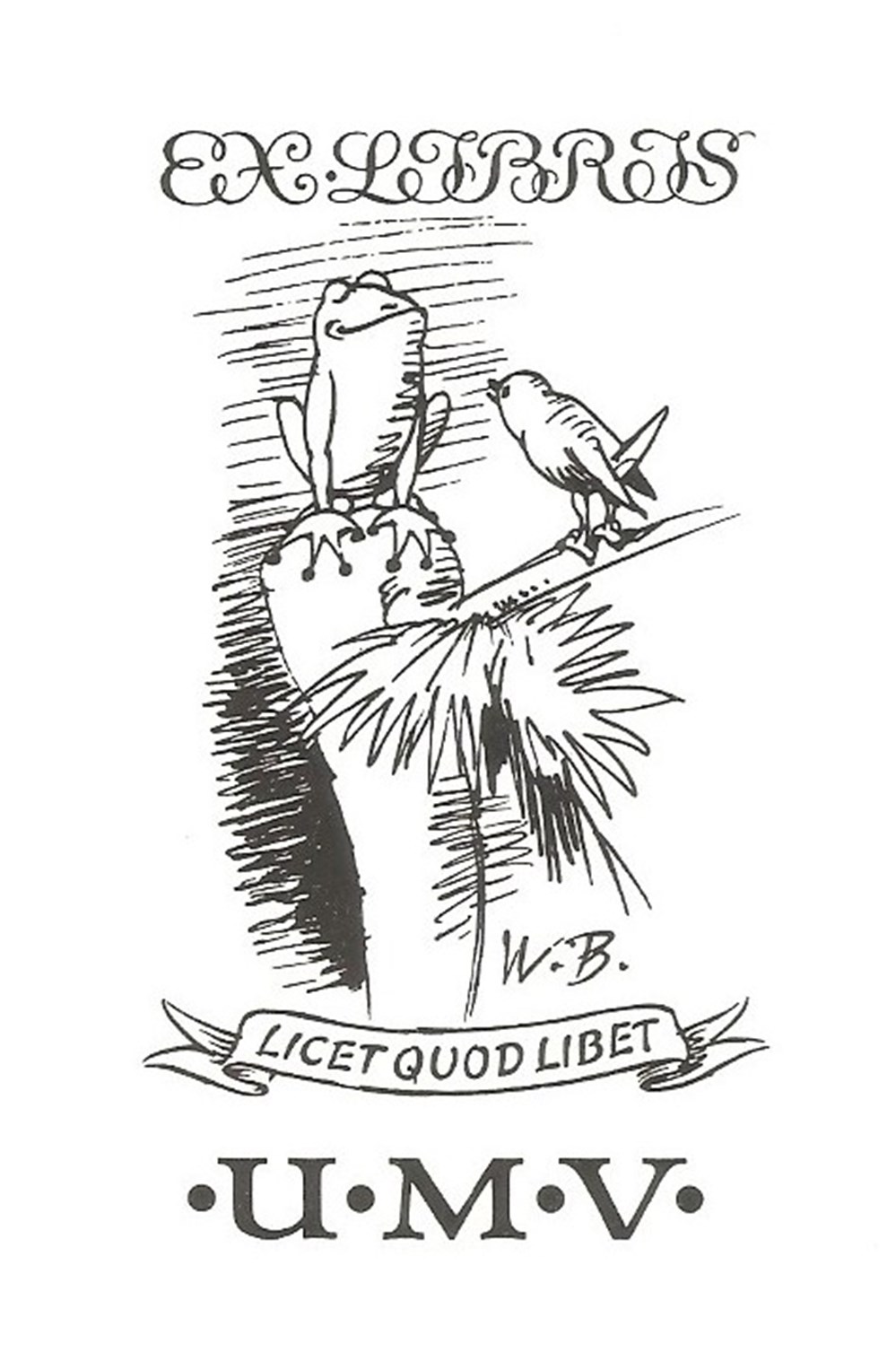 U.M.V. documents anciens ex libris u m v