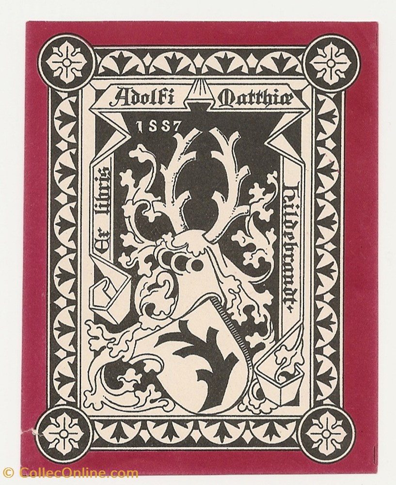 HILDEBRANDT vieux papier ex libri hildebrandt