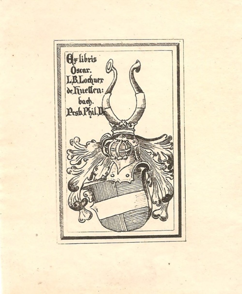 LOCHNER von HEUTTENBACH documents anciens ex libris lochner von heuttenbach