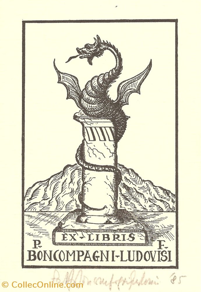 BONCOMPAGNI-LUDOVISI vieux papiers ex libris boncompagni ludovisi