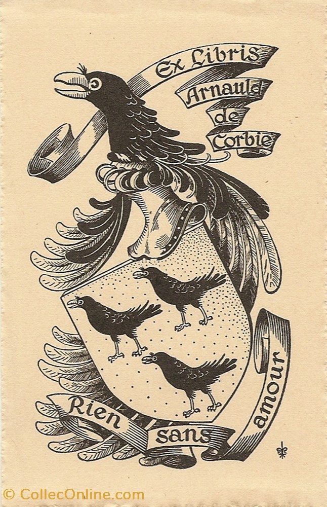 CORBIE vieux papier ex libri corbie