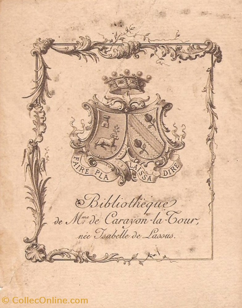 CARAYON la TOUR vieux papiers ex libris carayon la tour
