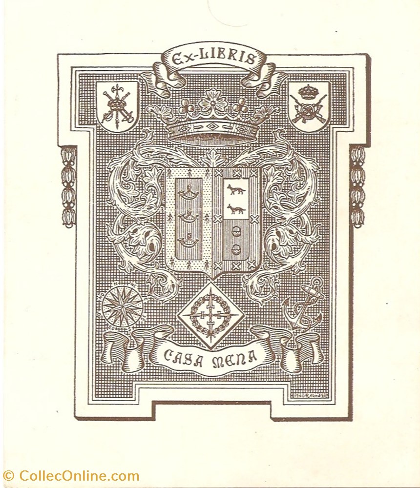 CASA MENA vieux papiers ex libris casa mena