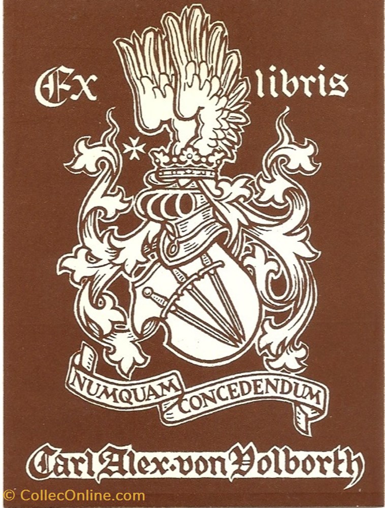 VOLBORTH vieux papiers ex libris volborth