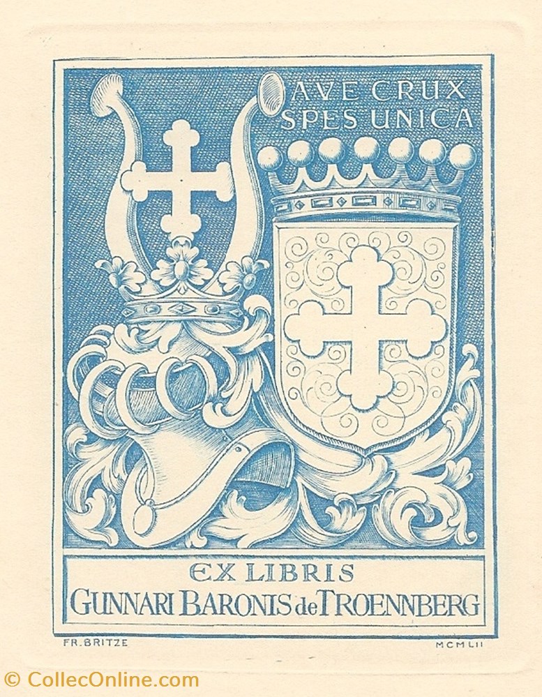 TRÖENNBERG vieux papier ex libri troennberg