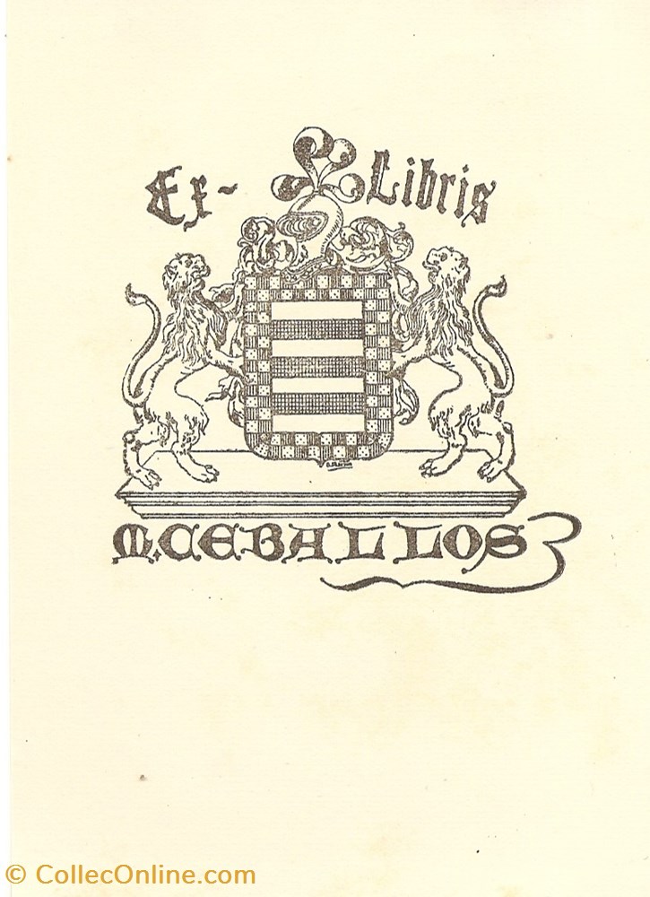 vieux papier ex libri ceballos