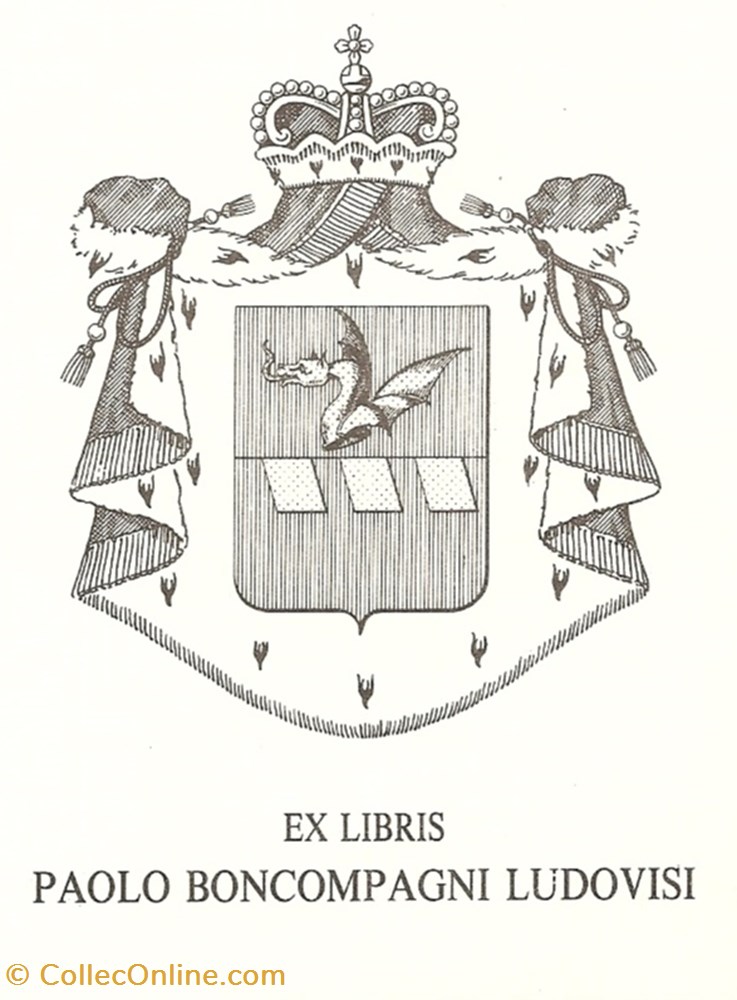 BONCOMPAGNI-LUDOVISI vieux papiers ex libris boncompagni ludovisi