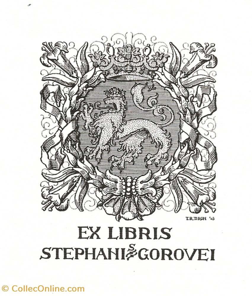 GOROVEI vieux papier ex libri gorovei