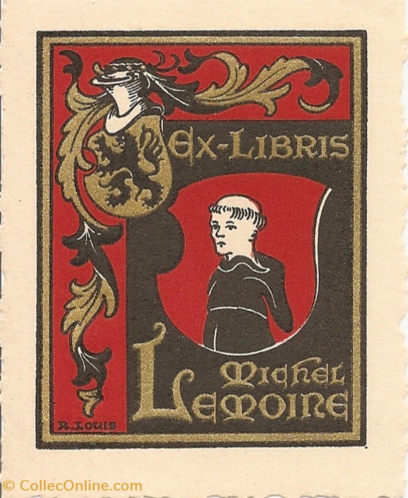 LEMOINE vieux papier ex libri lemoine