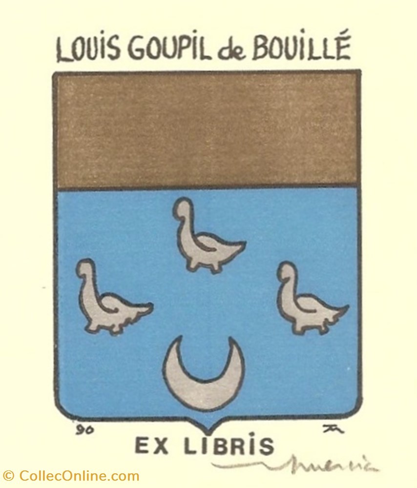 GOUPIL de BOUILLÉ vieux papiers ex libris goupil de bouille
