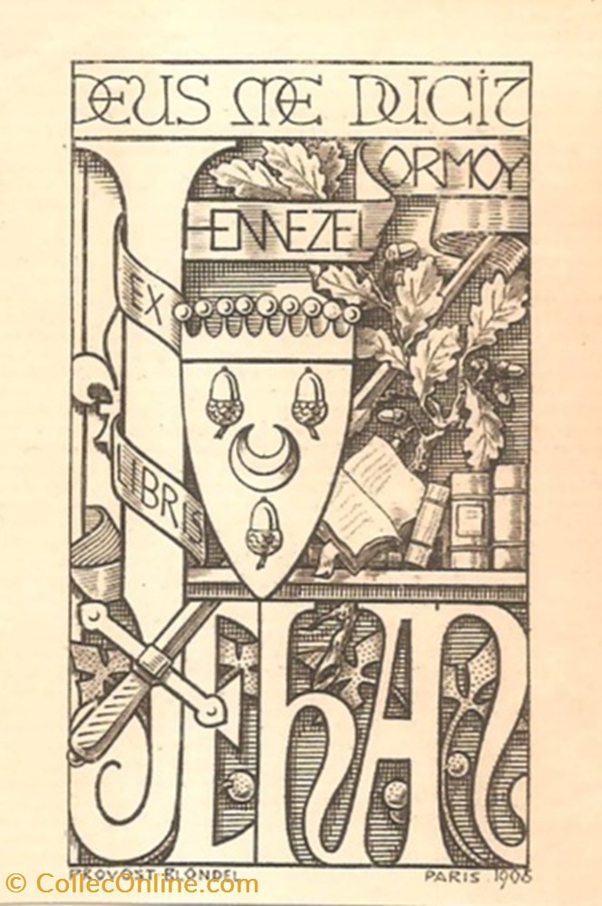 HENNEZEL d'ORMOY vieux papiers ex libris hennezel ormoy