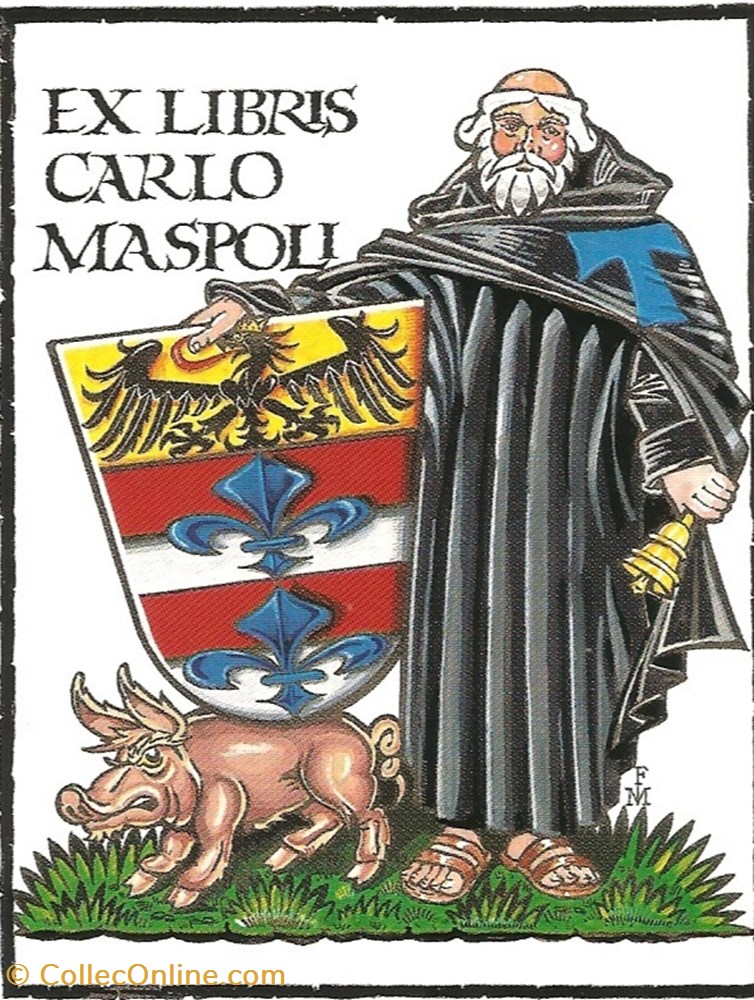 MASPOLI vieux papiers ex libris maspoli