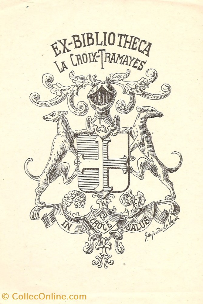 La CROIX-TRAMAYES vieux papiers ex libris la croix tramayes