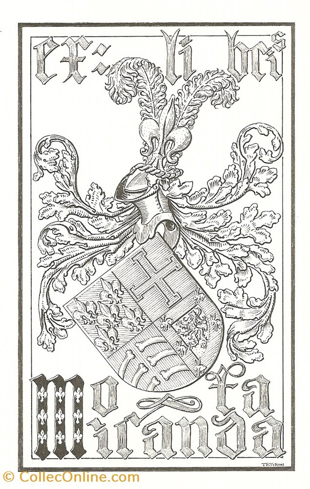 MOTA MIRANDA vieux papiers ex libris mota miranda