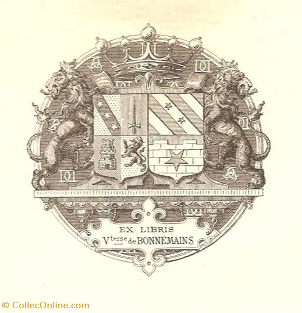 BONNEMAINS vieux papiers ex libris bonnemains