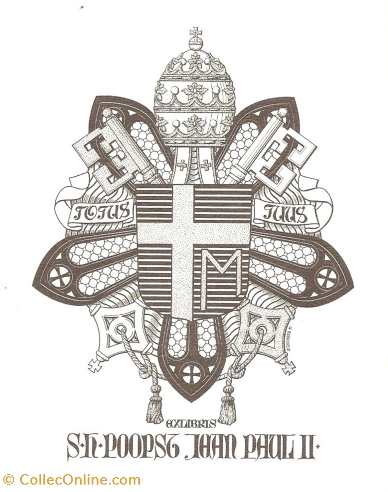 S.S. JEAN-PAUL II vieux papiers ex libris s s jean paul ii