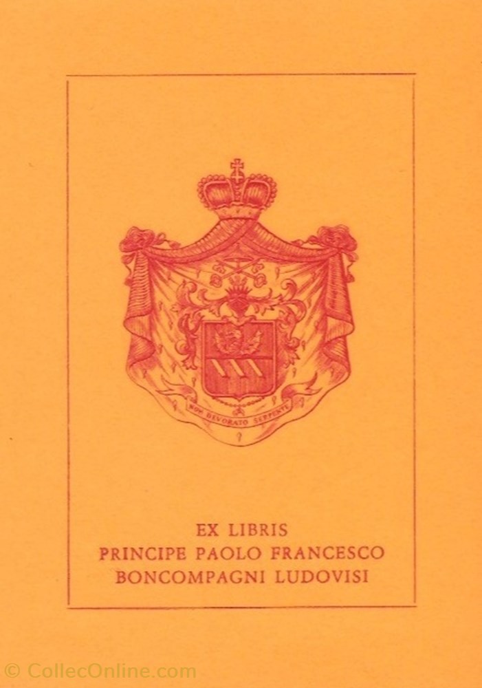 BONCOMPAGNI-LUDOVISI vieux papiers ex libris boncompagni ludovisi