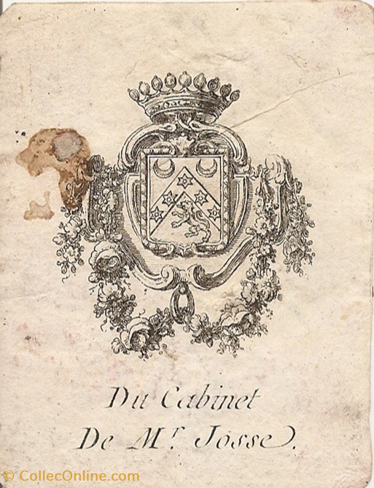 JOSSE vieux papier ex libri josse