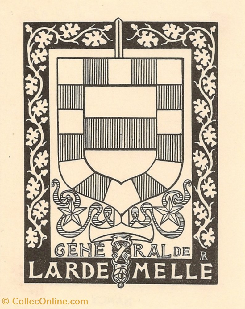 LARDEMELLE documents anciens ex libris lardemelle