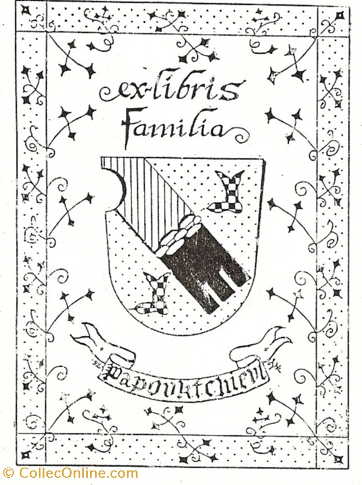 PAPOUKTCHIEVI vieux papiers ex libris papouktchievi