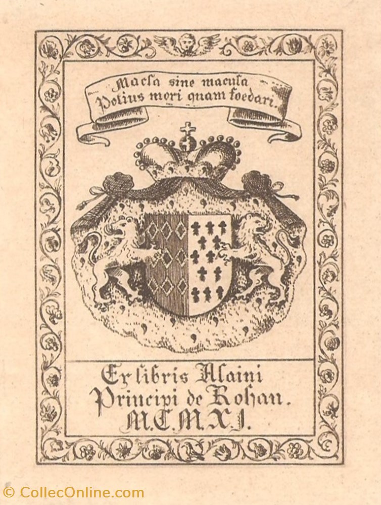 ROHAN vieux papiers ex libris rohan