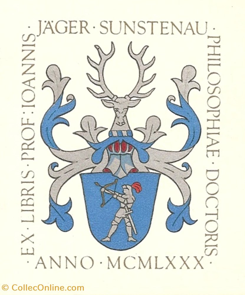 SUNSTENAU vieux papier ex libri sunstenau