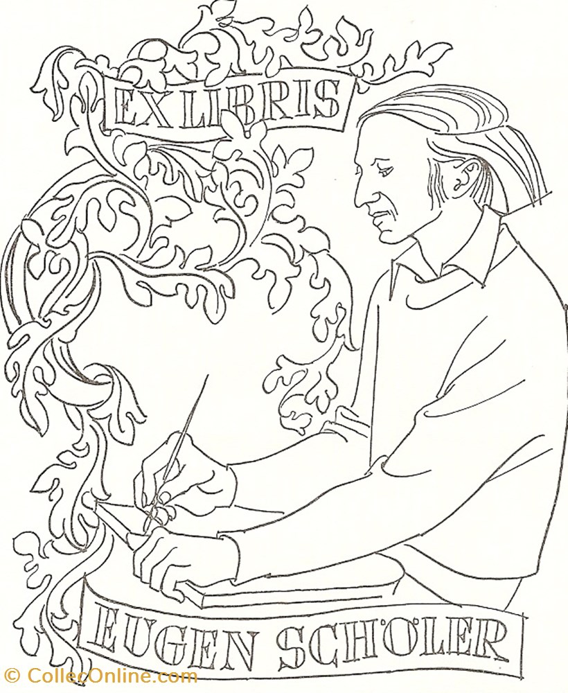 SCHÖLER vieux papier ex libri scholer