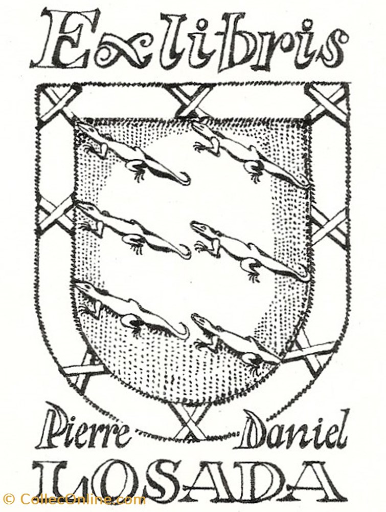 LOSADA vieux papier ex libri losada