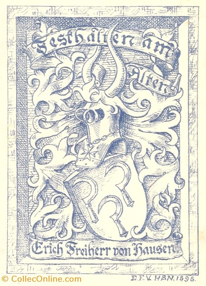 HAUSEN vieux papiers ex libris hausen