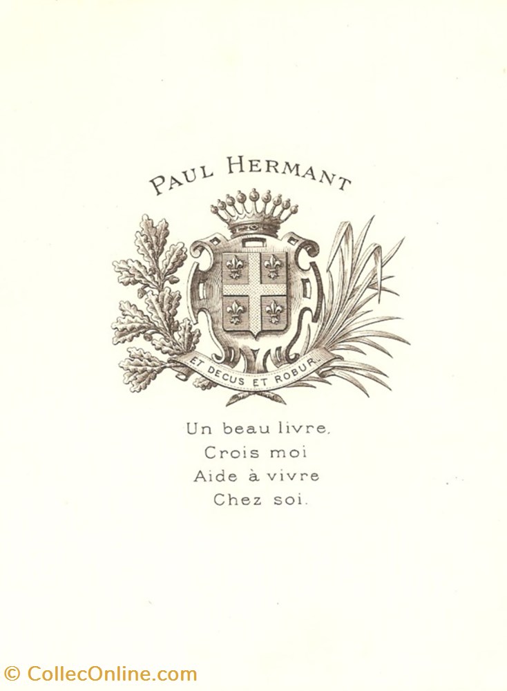 HERMANT vieux papiers ex libris hermant