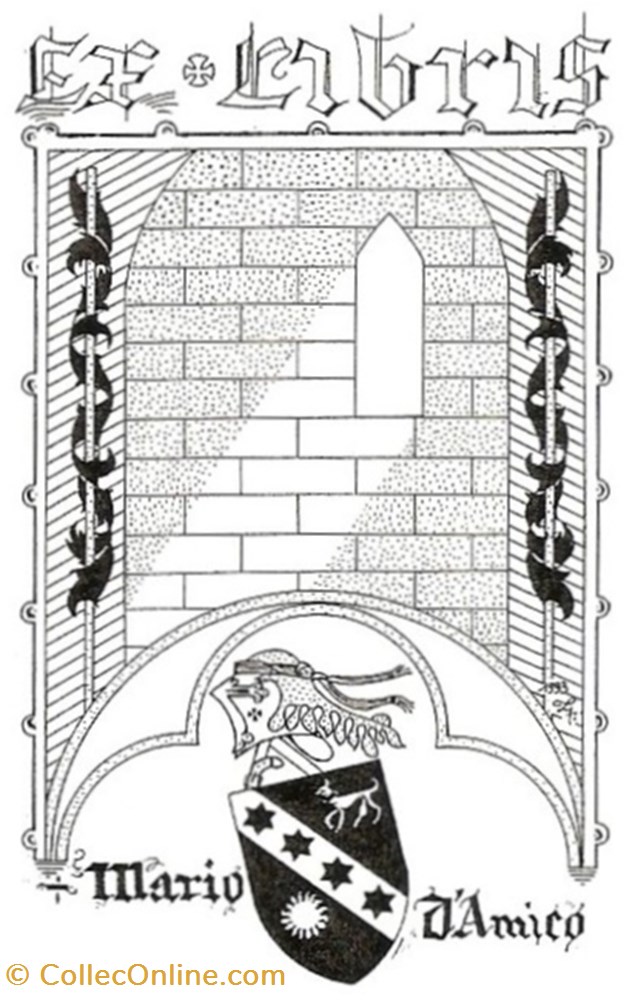 D'AMICO vieux papiers ex libris amico