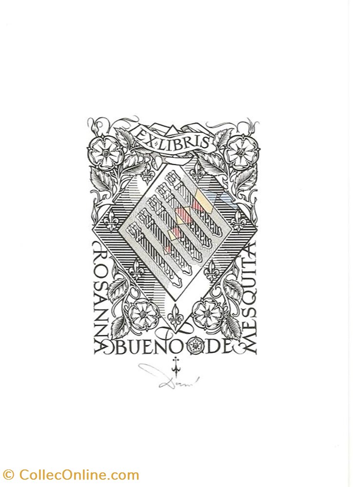 vieux papier ex libri bueno de mesquita