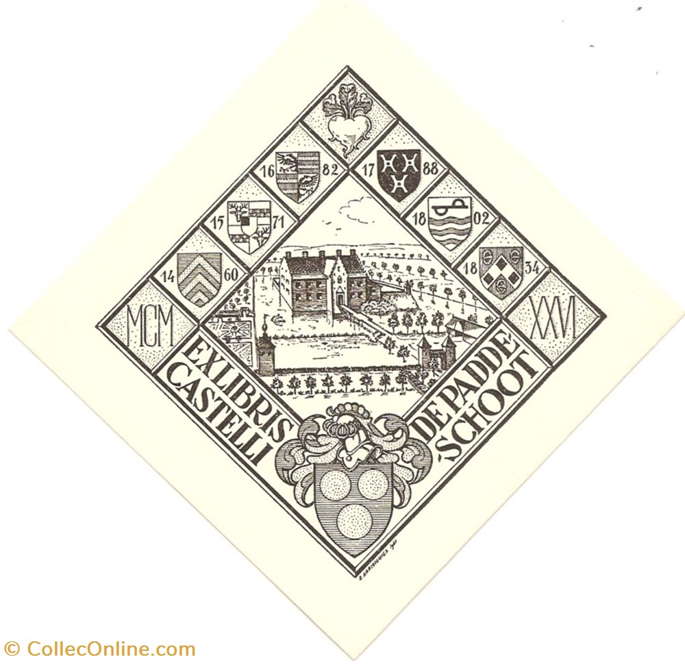 PADDE-SCHOOT vieux papiers ex libris padde schoot