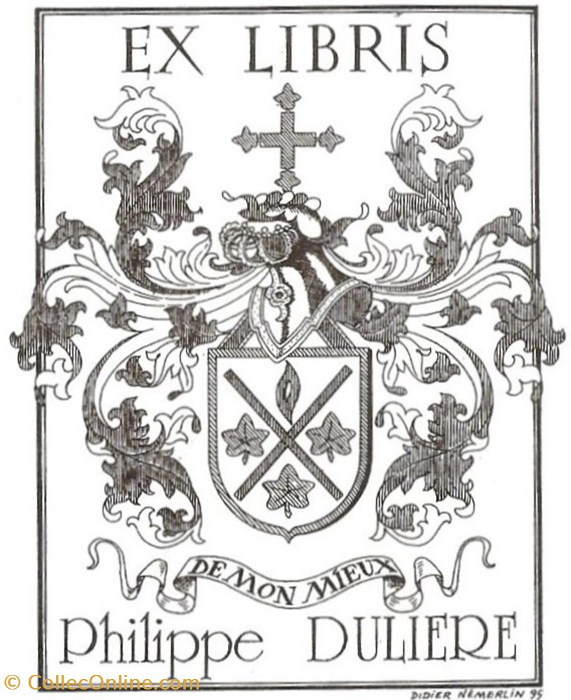 DULIERE vieux papiers ex libris duliere