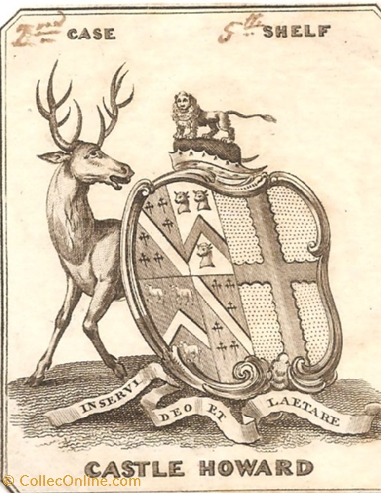 CASTLE HOWARD vieux papiers ex libris castle howard