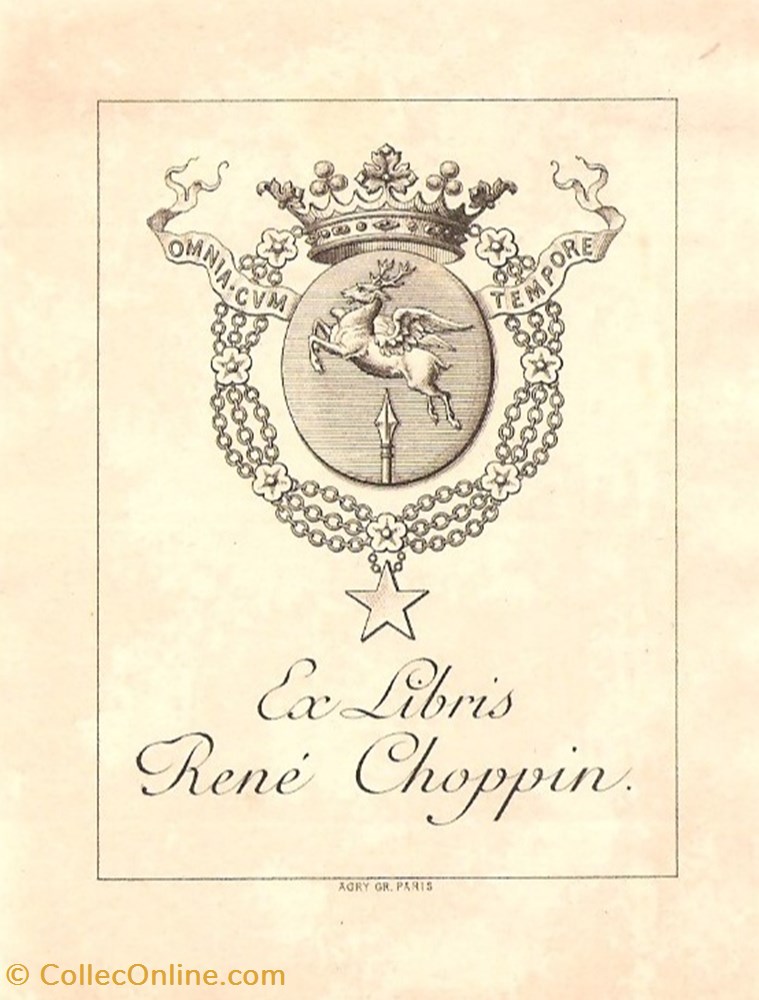 CHOPPIN vieux papiers ex libris choppin