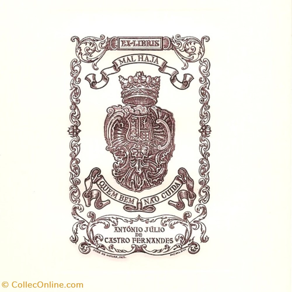 CASTRO FERNANDES vieux papiers ex libris castro fernandes