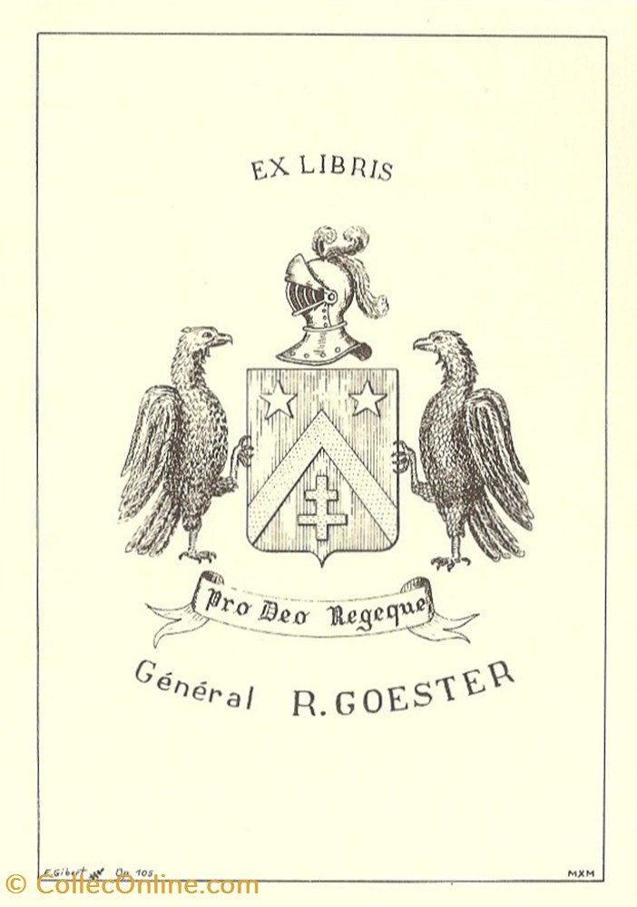 GOESTER vieux papiers ex libris goester