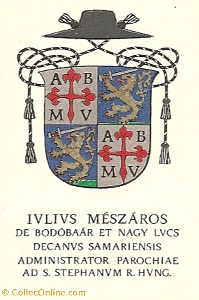MÉSZÁROS vieux papier ex libri meszaros