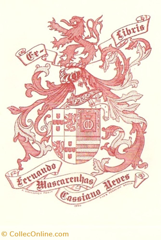 MASCARENHA CASSIANO NEVES vieux papiers ex libris mascarenha cassiano neves