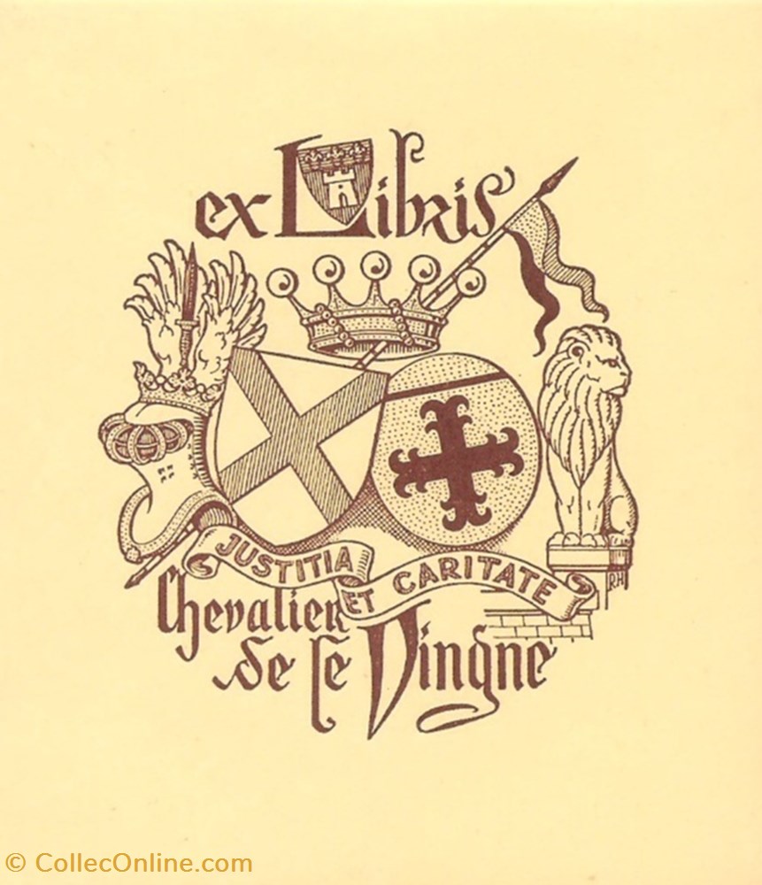 LE VINGNE vieux papiers ex libris le vingne