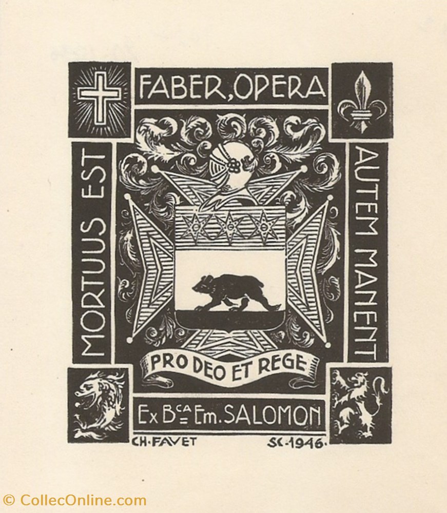 SALOMON vieux papiers ex libris salomon