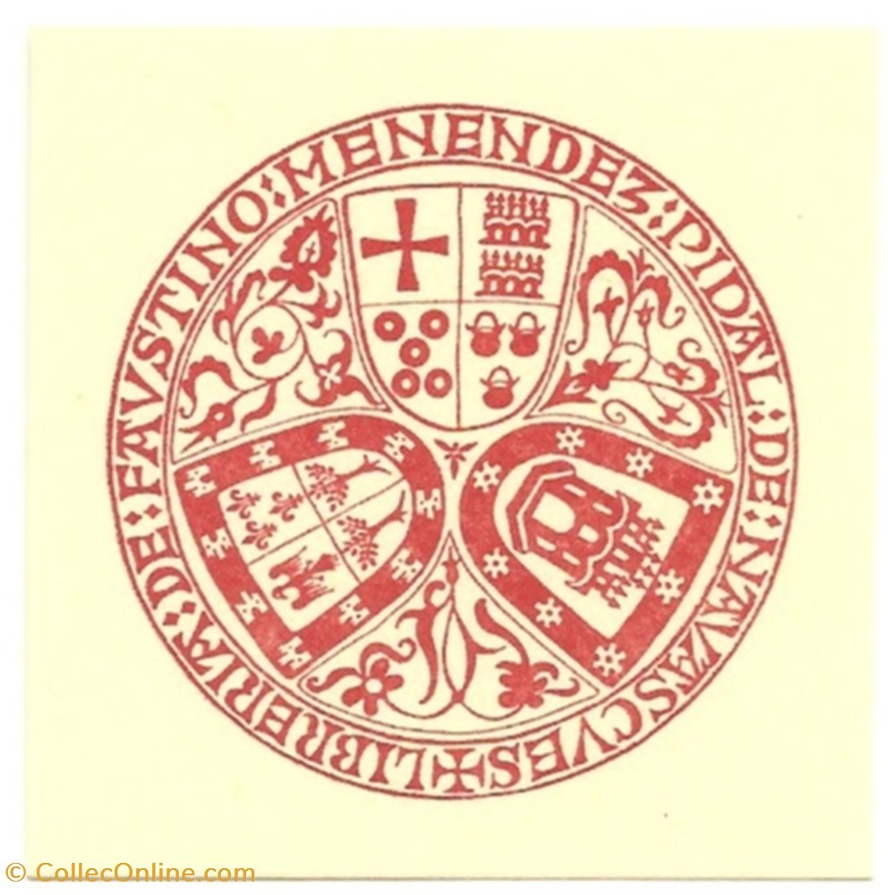 MENENDEZ PIDAL de NAVASCUES vieux papiers ex libris menendez pidal de navascues